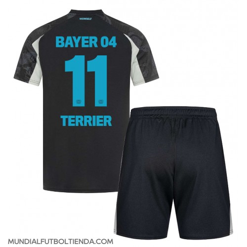 Camiseta Bayer Leverkusen Martin Terrier #11 Tercera Equipación Replica 2024-25 para niños mangas cortas (+ Pantalones cortos)